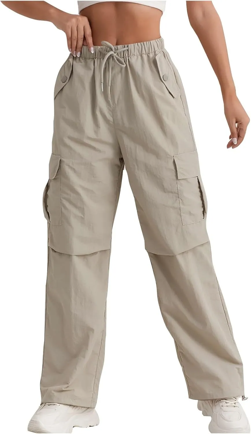 Women's Pants Formal Wide Leg Trousers Straight Loose Fashion Slacks High Waist Casual Pants with Pockets