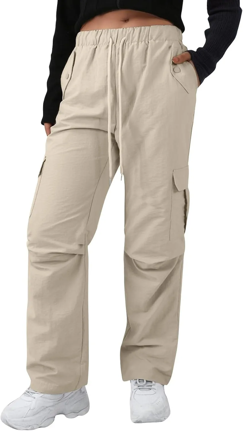 Women's Pants Formal Wide Leg Trousers Straight Loose Fashion Slacks High Waist Casual Pants with Pockets