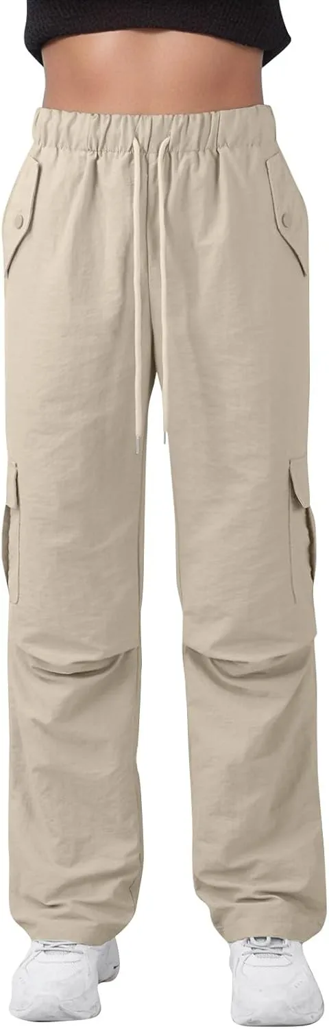 Women's Pants Formal Wide Leg Trousers Straight Loose Fashion Slacks High Waist Casual Pants with Pockets