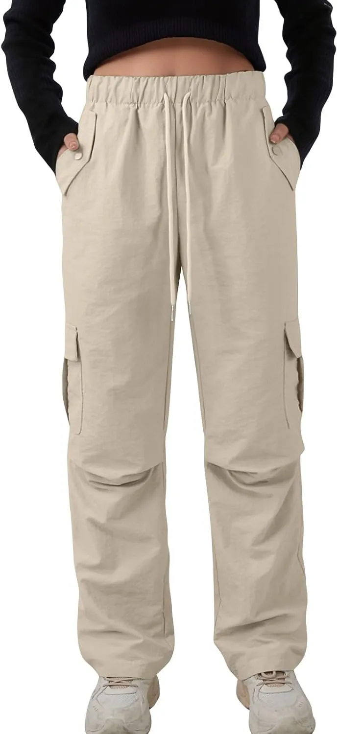 Women's Pants Formal Wide Leg Trousers Straight Loose Fashion Slacks High Waist Casual Pants with Pockets