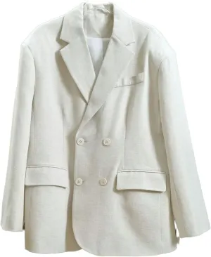 Women's Suit Spring Korean-Style Vintage Loose Linen Blazer Jacket