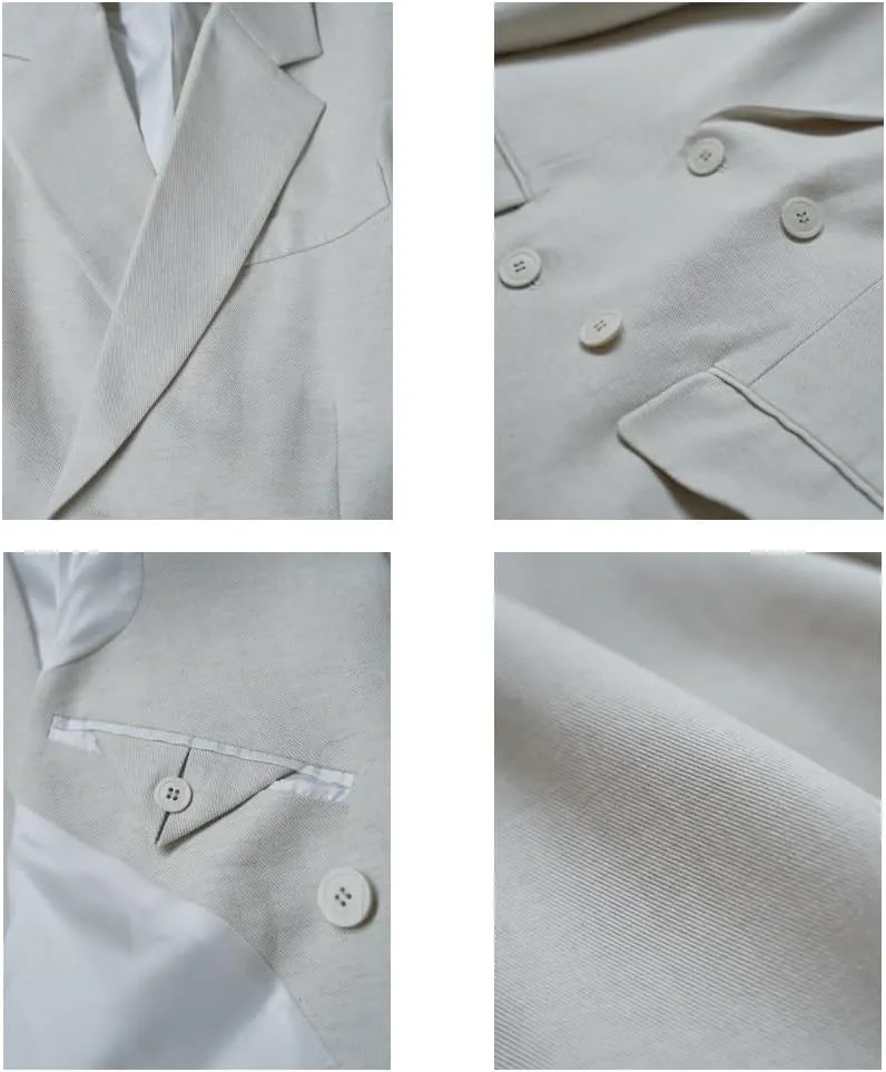 Women's Suit Spring Korean-Style Vintage Loose Linen Blazer Jacket