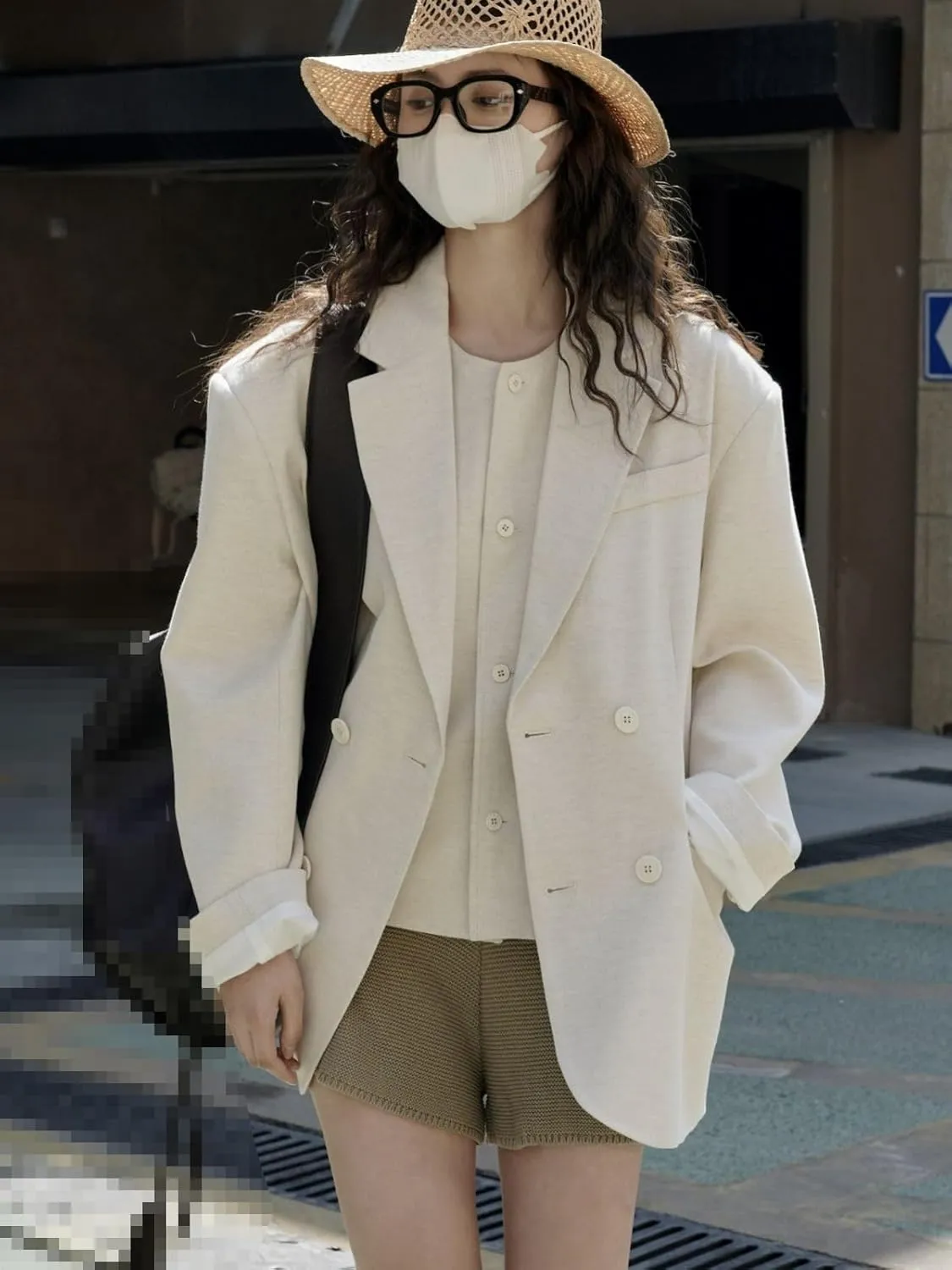 Women's Suit Spring Korean-Style Vintage Loose Linen Blazer Jacket