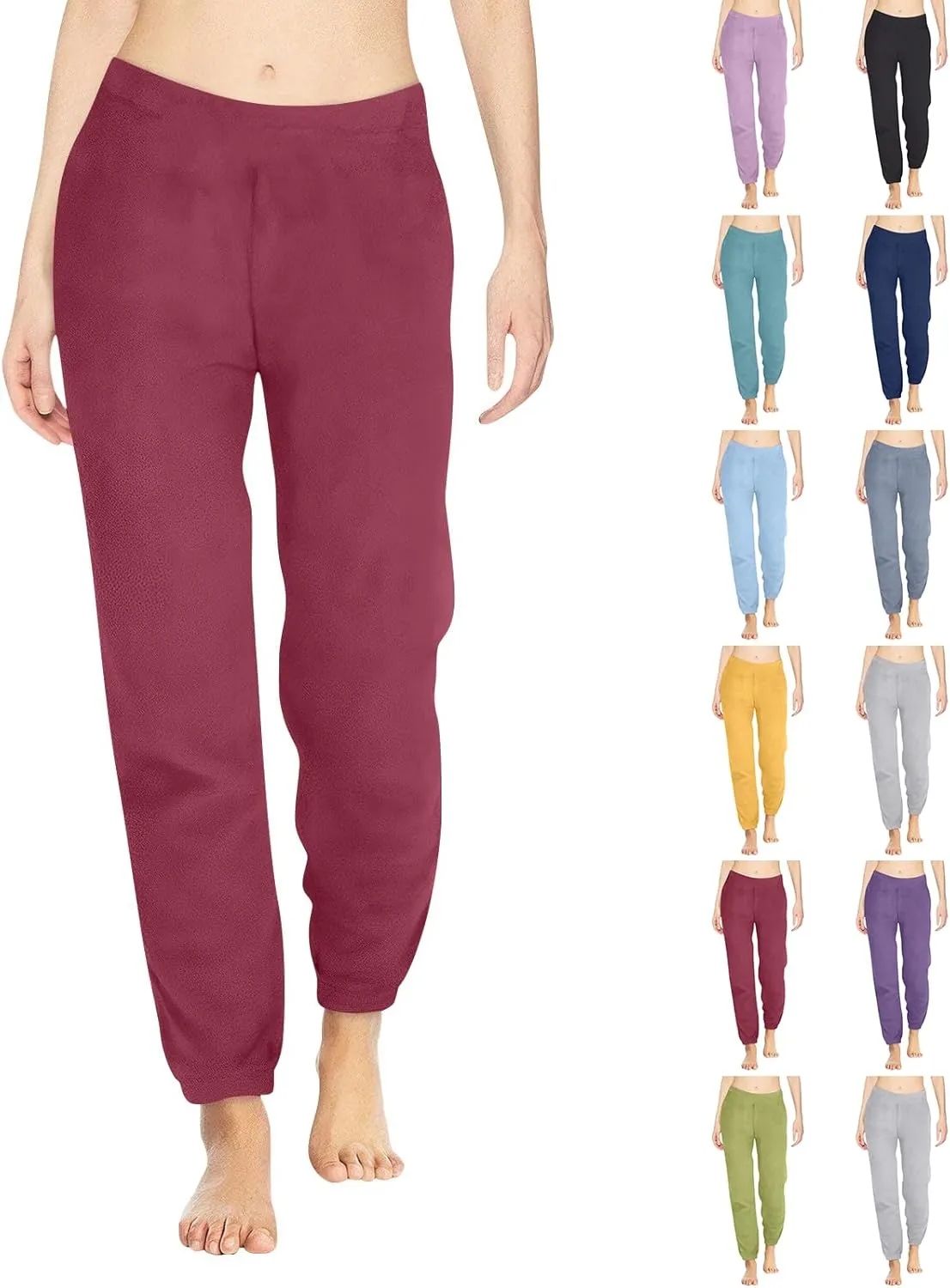 Womens Warm Plush Pajama Pants Comfy Soft Fluffy Pajama Sleep Pants Fuzzy Fleece Bottoms Sleepwear Lounge Pants