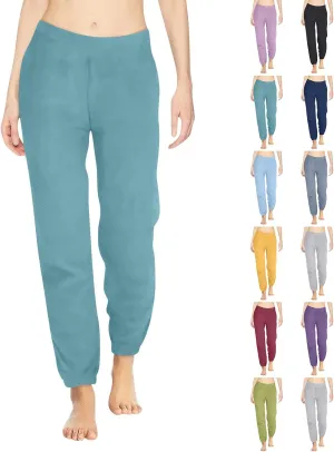 Womens Warm Plush Pajama Pants Comfy Soft Fluffy Pajama Sleep Pants Fuzzy Fleece Bottoms Sleepwear Lounge Pants
