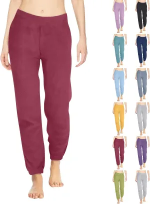 Womens Warm Plush Pajama Pants Comfy Soft Fluffy Pajama Sleep Pants Fuzzy Fleece Bottoms Sleepwear Lounge Pants