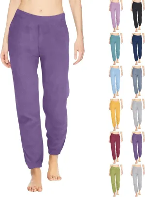 Womens Warm Plush Pajama Pants Comfy Soft Fluffy Pajama Sleep Pants Fuzzy Fleece Bottoms Sleepwear Lounge Pants