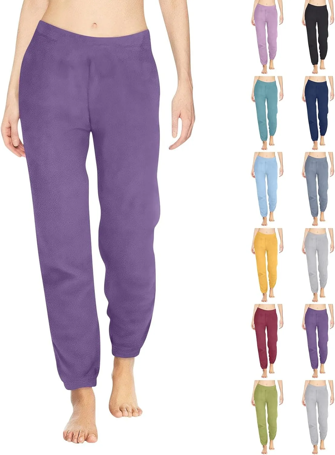 Womens Warm Plush Pajama Pants Comfy Soft Fluffy Pajama Sleep Pants Fuzzy Fleece Bottoms Sleepwear Lounge Pants