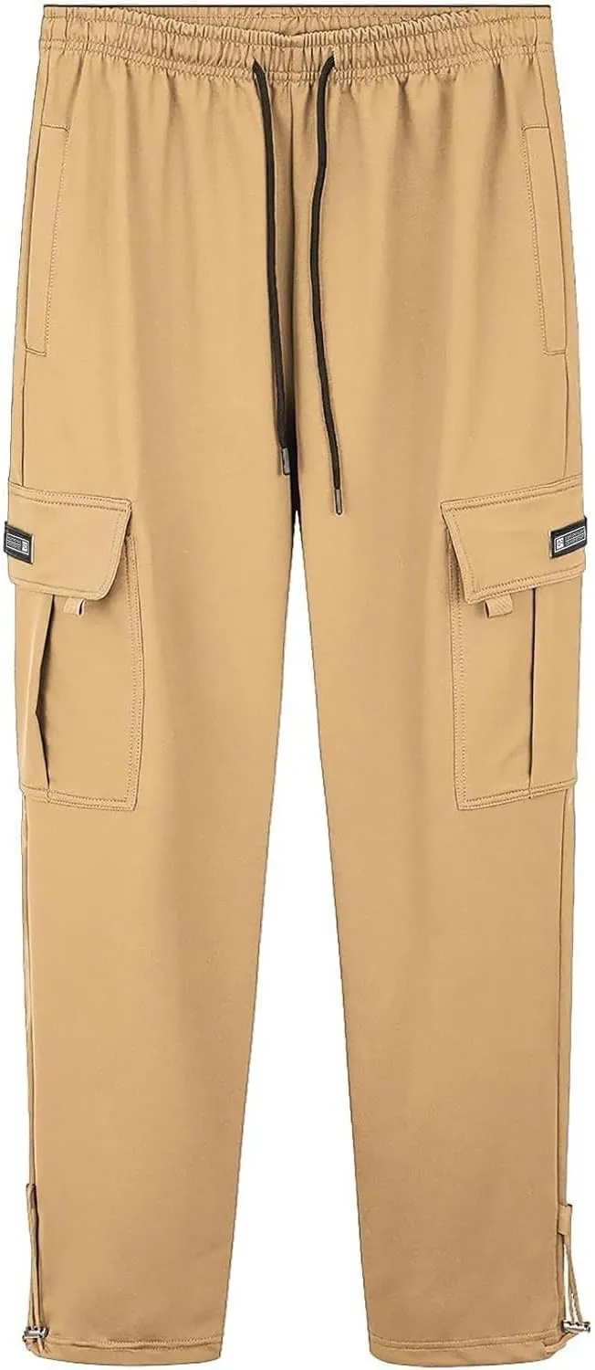 Work Pants for Men Baggy Multi Pockets Cargo Sweatpants Outdoor Casual Hiking Pants Relaxed Fit Stretch Jogger Pants