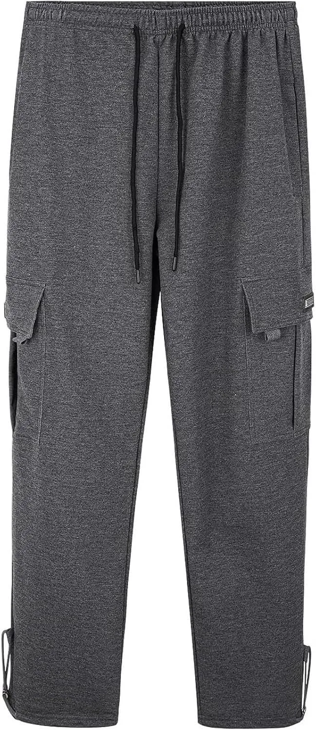 Work Pants for Men Baggy Multi Pockets Cargo Sweatpants Outdoor Casual Hiking Pants Relaxed Fit Stretch Jogger Pants