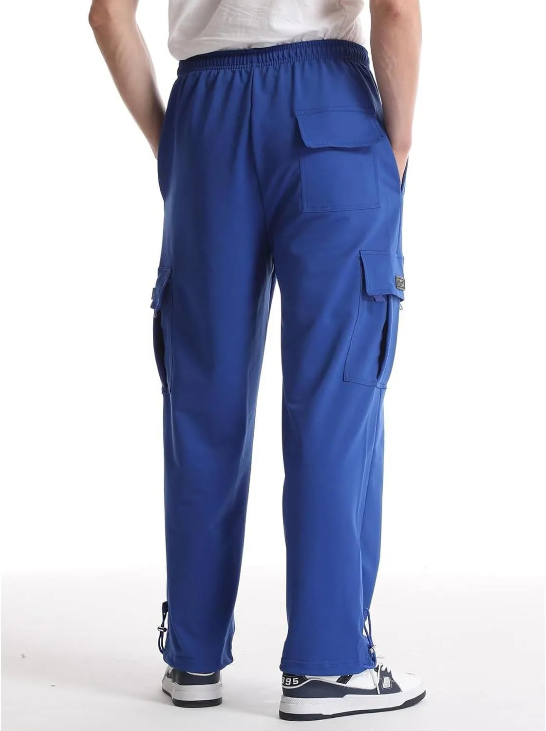 Work Pants for Men Baggy Multi Pockets Cargo Sweatpants Outdoor Casual Hiking Pants Relaxed Fit Stretch Jogger Pants